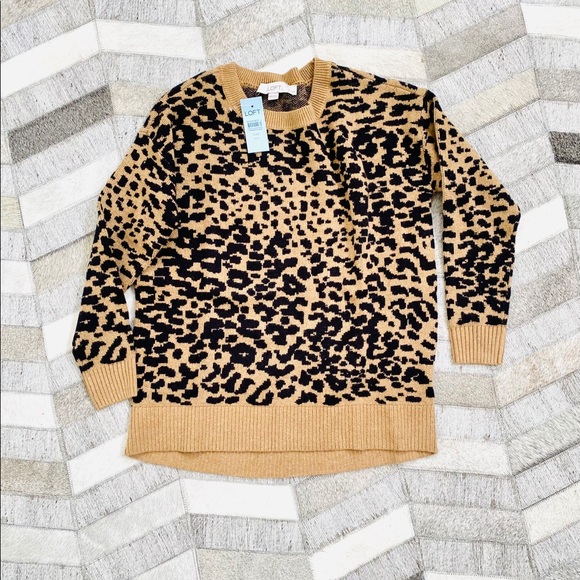 Leopard Animal Knit Sweater - XXS Petite - Picture 4 of 6